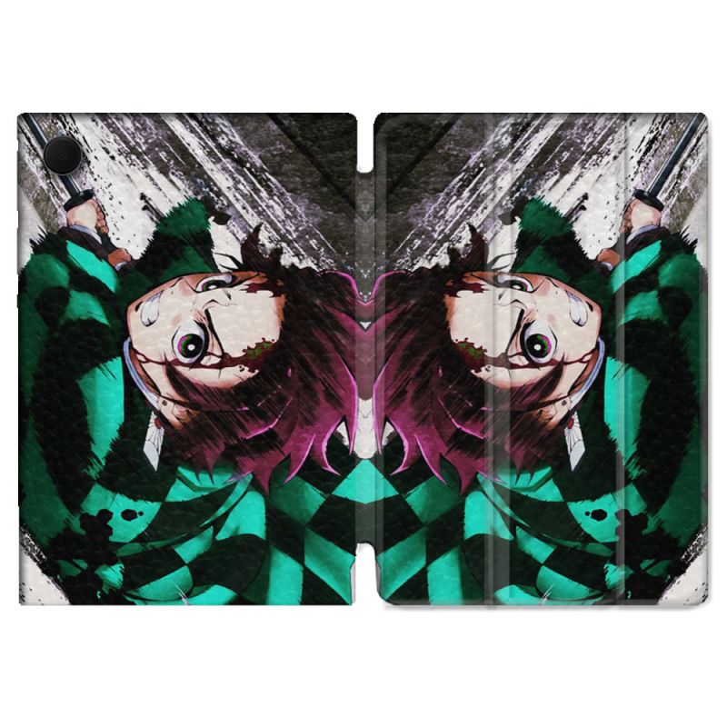 Housse Smart Cover Pour Samsung Galaxy Tab A9 Manga Demon Slayer Tanjiro