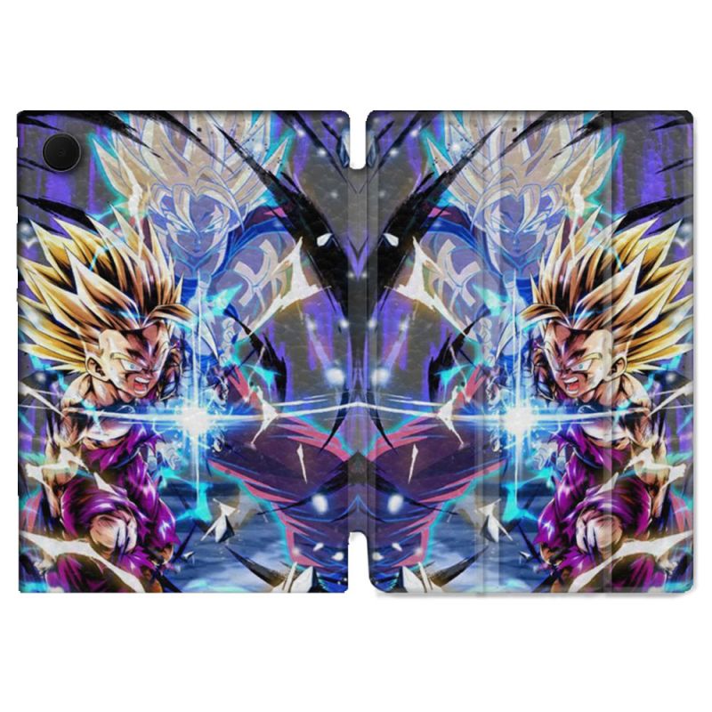Housse Smart Cover Pour Samsung Galaxy Tab A9 Manga Dragon Ball Sangohan Duo