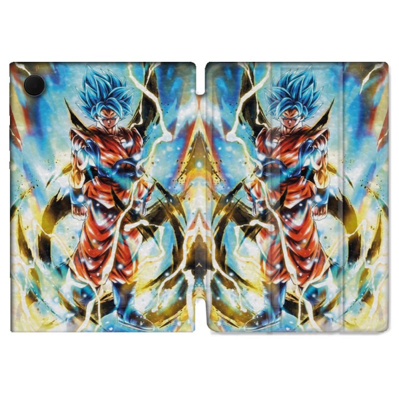 Housse Smart Cover Pour Samsung Galaxy Tab A9 Manga Dragon Ball Sangoku Blanc