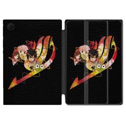Housse Smart Cover Pour Samsung Galaxy Tab A9 Manga Fairy Tail Logo Noir