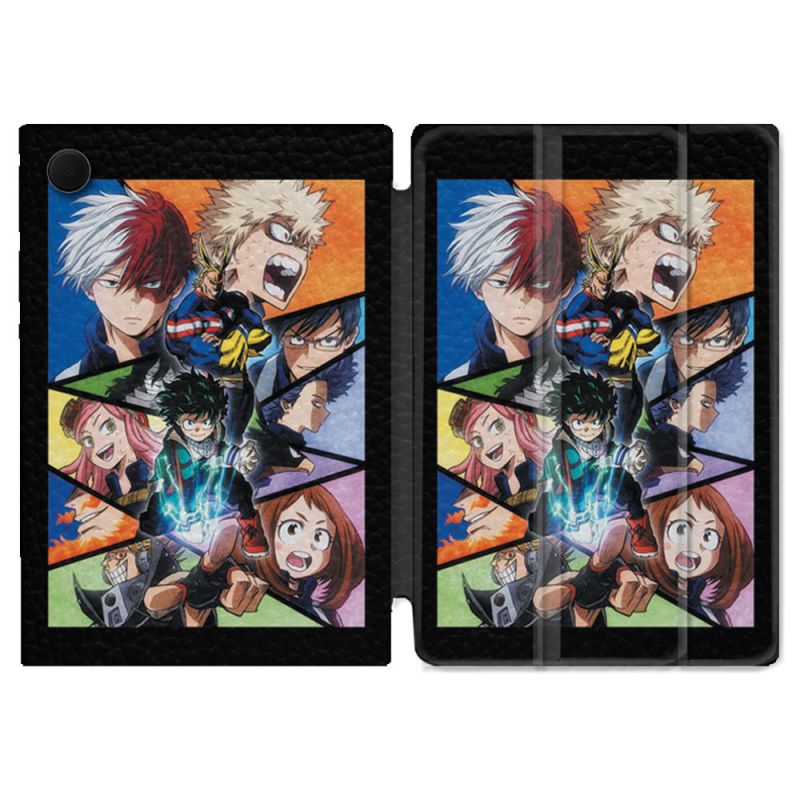 Housse Smart Cover Pour Samsung Galaxy Tab A9 Manga My Hero Academia Noir