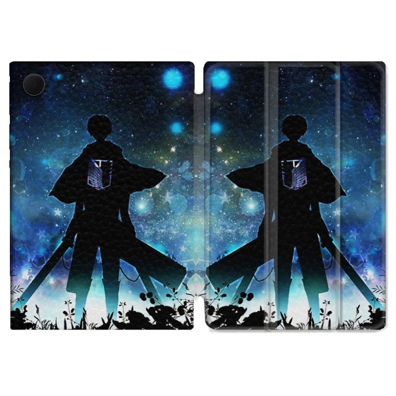 Housse Smart Cover Pour Samsung Galaxy Tab A9 Plus Manga Attaque Titans Levi