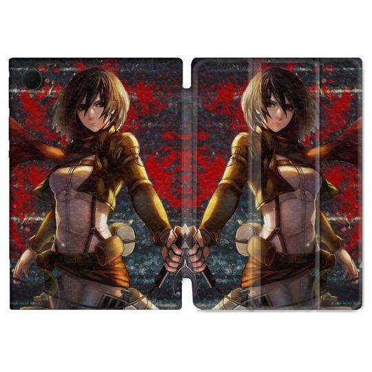 Housse Smart Cover Pour Samsung Galaxy Tab A9 Plus Manga Attaque Titans Mikasa
