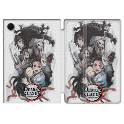 Housse Smart Cover Pour Samsung Galaxy Tab A9 Plus Manga Demon Slayer Blanc