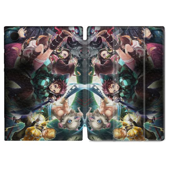 Housse Smart Cover Pour Samsung Galaxy Tab A9 Plus Manga Demon Slayer Groupe