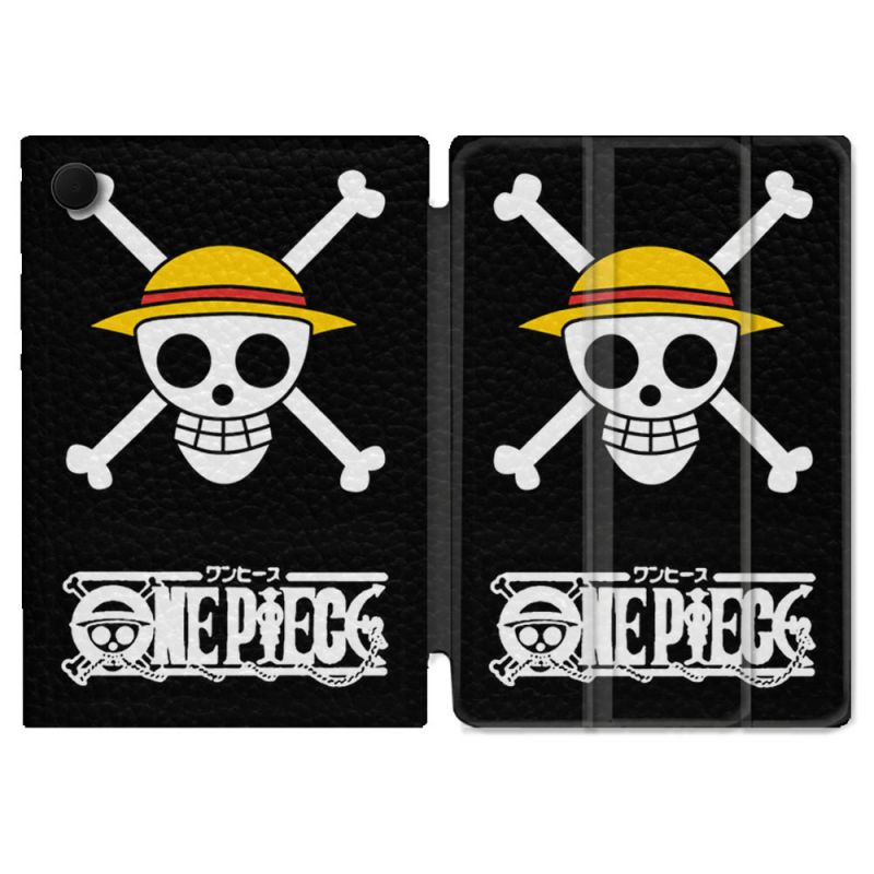 Housse Smart Cover Pour Samsung Galaxy Tab A9 Manga One Piece Tete de Mort