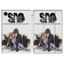 Housse Smart Cover Pour Samsung Galaxy Tab A9 Manga SAO sword Art Online Blanc