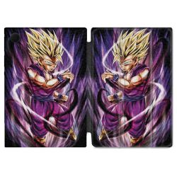 Housse Smart Cover Pour Samsung Galaxy Tab A9 Plus Manga Dragon Ball Sangohan Violet