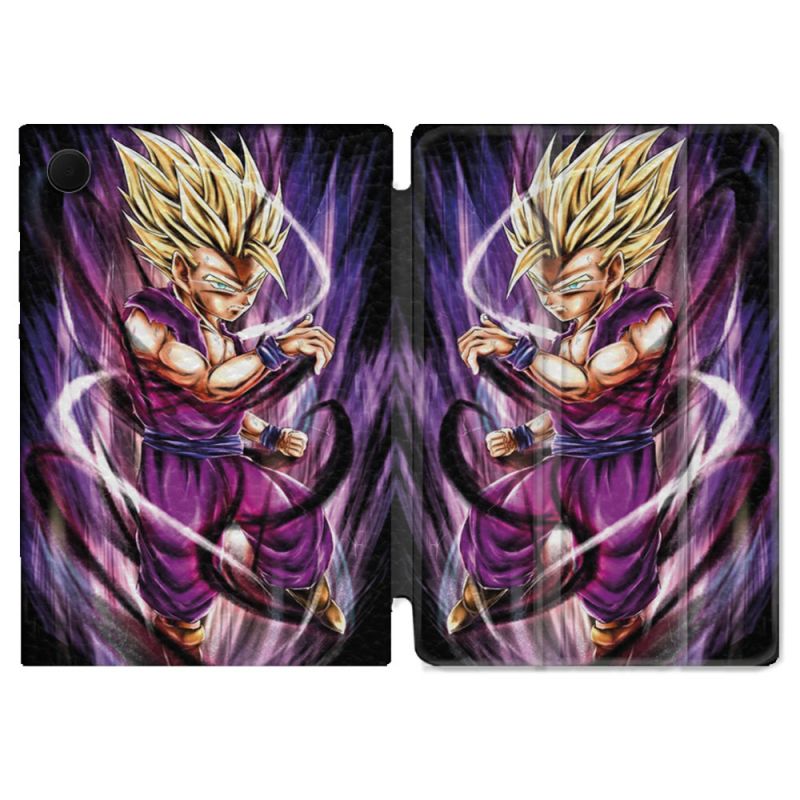 Housse Smart Cover Pour Samsung Galaxy Tab A9 Plus Manga Dragon Ball Sangohan Violet