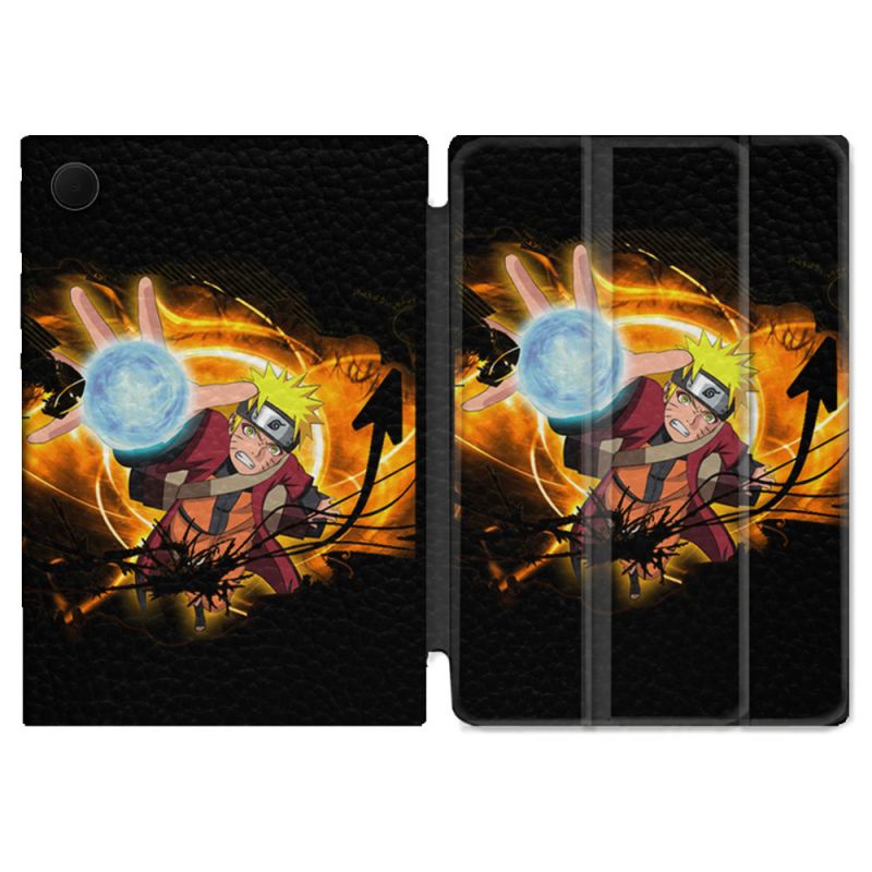 Housse Smart Cover Pour Samsung Galaxy Tab A9 Plus Manga Naruto Noir