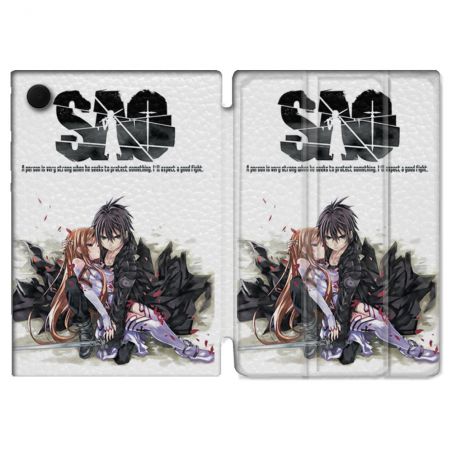 Housse Smart Cover Pour Samsung Galaxy Tab A9 Plus Manga SAO sword Art Online Blanc