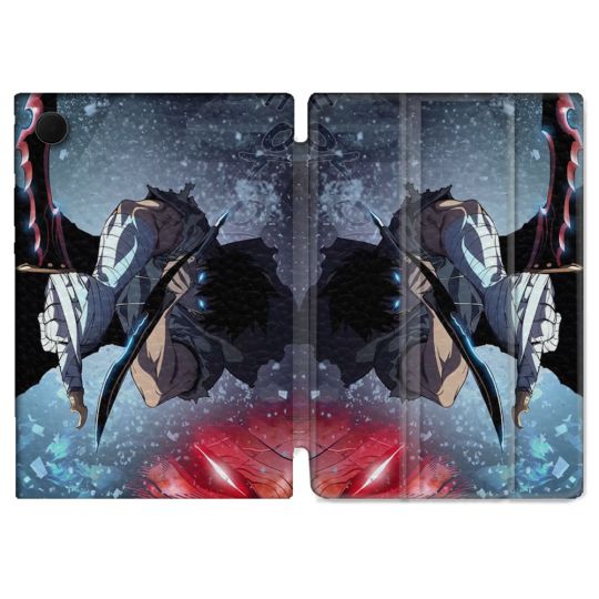 Housse Smart Cover Pour Samsung Galaxy Tab A9 Manga Solo Leveling Sung Epee