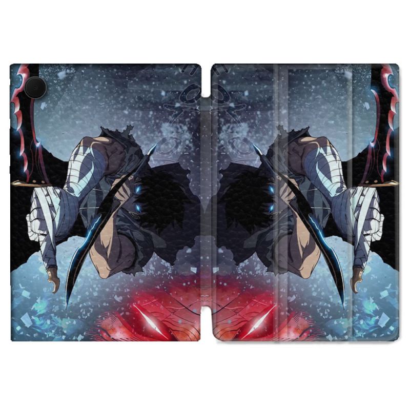 Housse Smart Cover Pour Samsung Galaxy Tab A9 Manga Solo Leveling Sung Epee