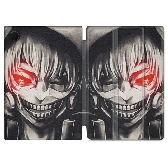 Housse Smart Cover Pour Samsung Galaxy Tab A9 Plus Manga Tokyo Ghoul Kaneki Noir