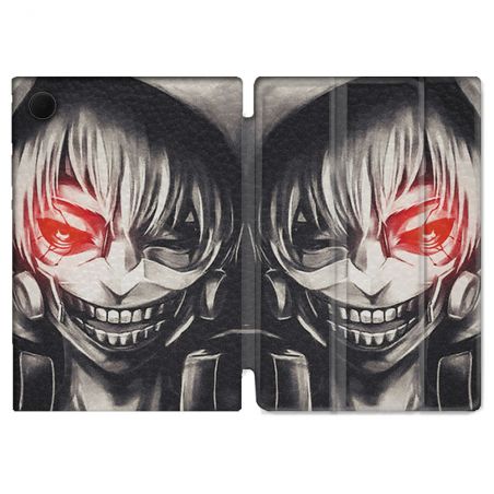Housse Smart Cover Pour Samsung Galaxy Tab A9 Plus Manga Tokyo Ghoul Kaneki Noir