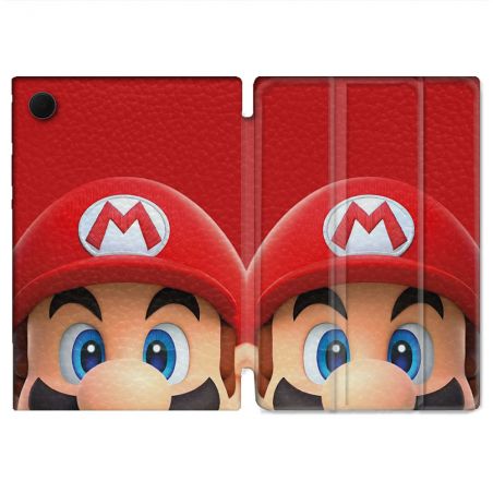 Housse Smart Cover Pour Samsung Galaxy Tab A9 Plus Mario Rouge