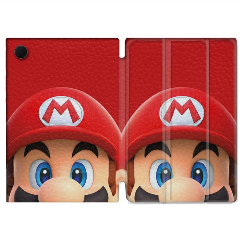 Housse Smart Cover Pour Samsung Galaxy Tab A9 Mario Rouge