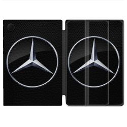 Housse Smart Cover Pour Samsung Galaxy Tab A9 Mercedes Carbone