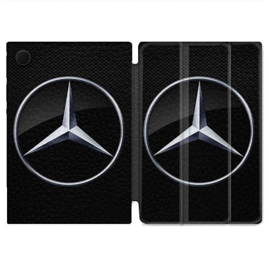 Housse Smart Cover Pour Samsung Galaxy Tab A9 Mercedes Carbone