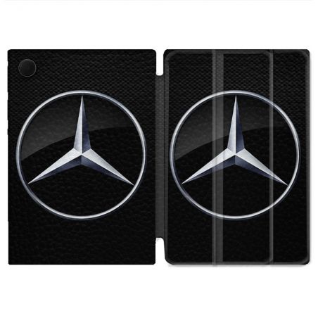 Housse Smart Cover Pour Samsung Galaxy Tab A9 Mercedes Carbone