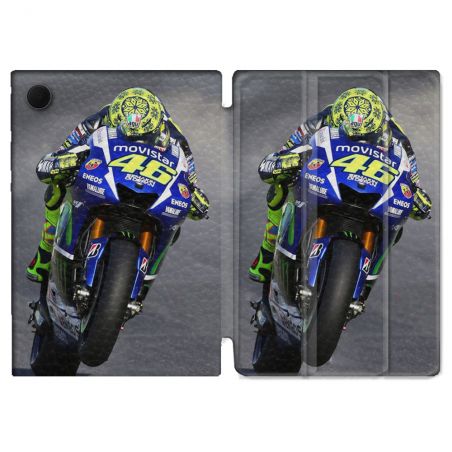 Housse Smart Cover Pour Samsung Galaxy Tab A9 Plus Moto Course GP Wheeling 46