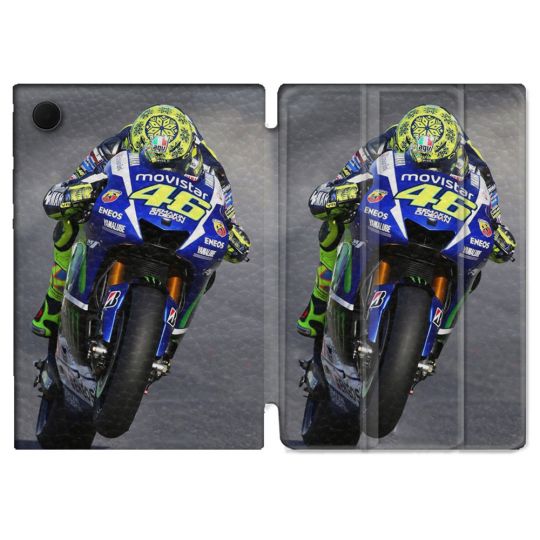 Housse Smart Cover Pour Samsung Galaxy Tab A9 Moto Course GP Wheeling 46