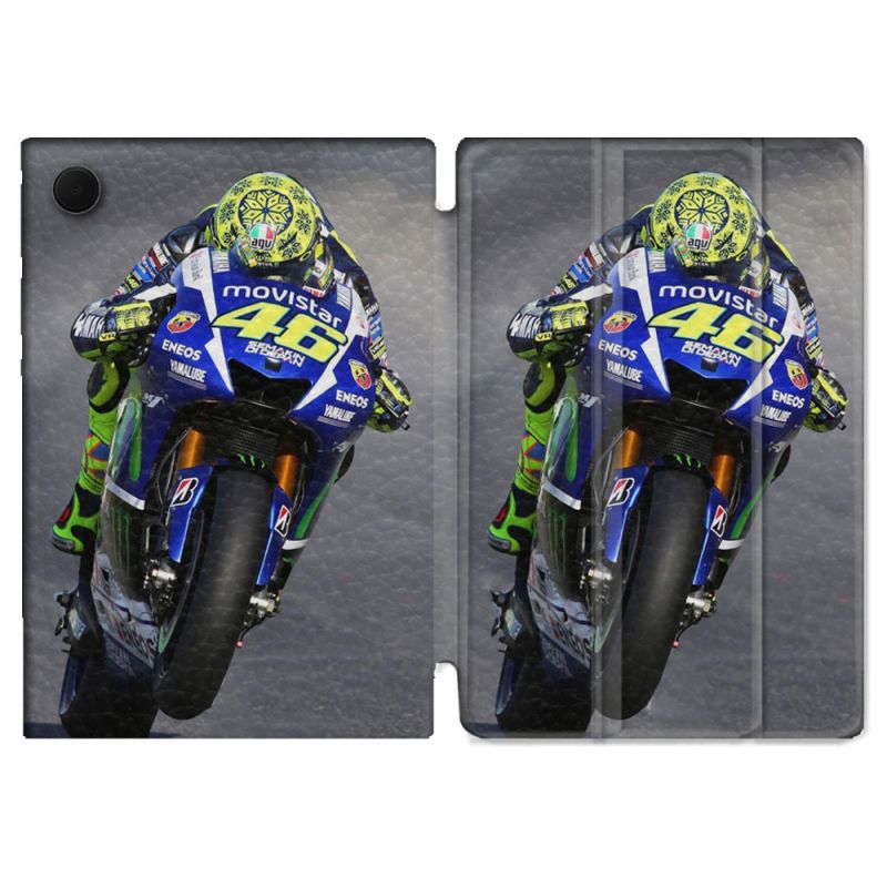 Housse Smart Cover Pour Samsung Galaxy Tab A9 Moto Course GP Wheeling 46