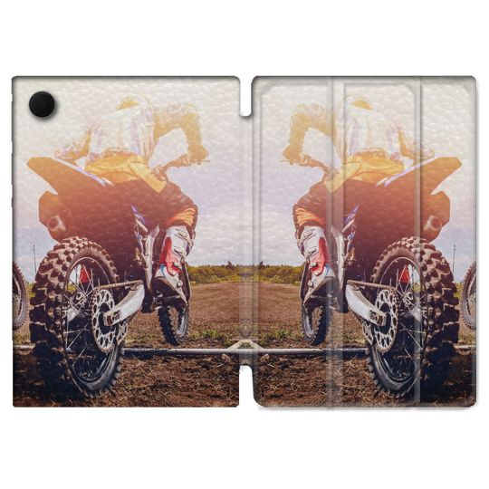 Housse Smart Cover Pour Samsung Galaxy Tab A9 Moto Cross Soleil