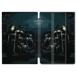Housse Smart Cover Pour Samsung Galaxy Tab A9 Moto Harley Vintage