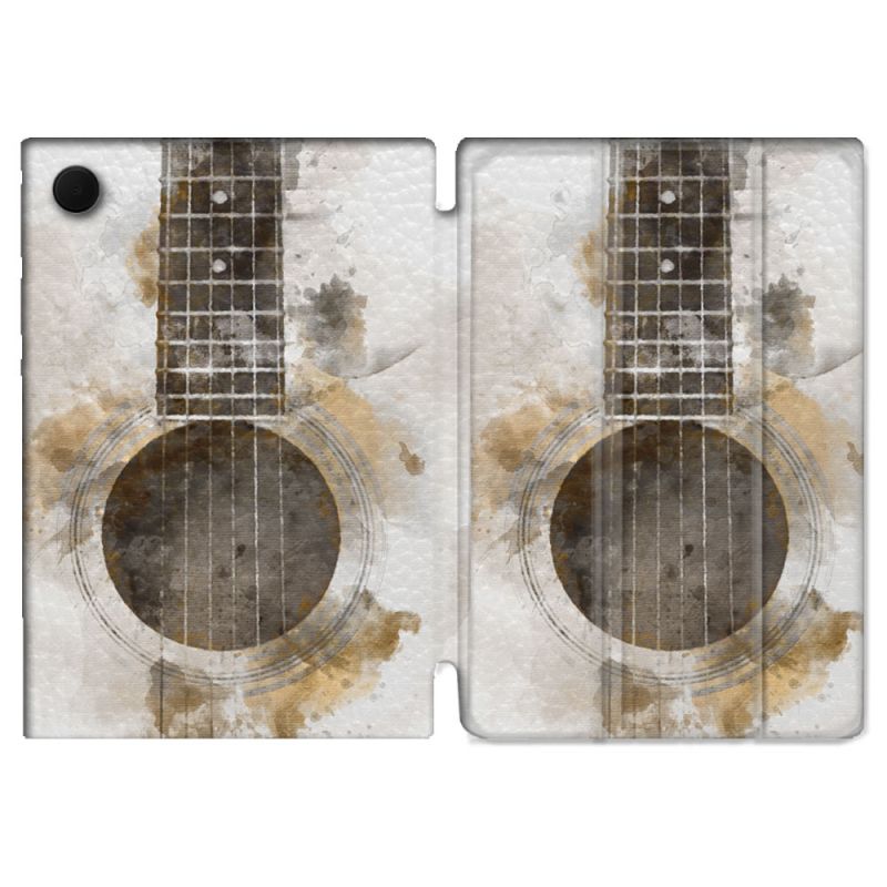 Housse Smart Cover Pour Samsung Galaxy Tab A9 Plus Musique Guitare Tag