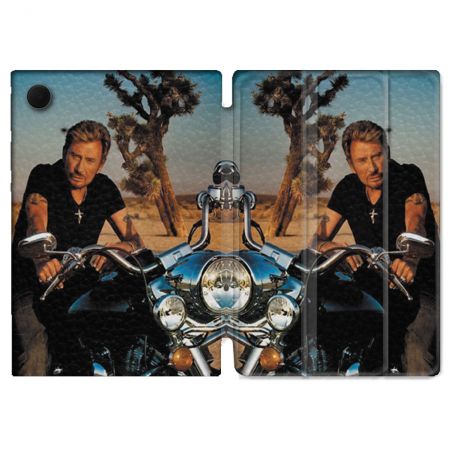 Housse Smart Cover Pour Samsung Galaxy Tab A9 Plus Musique Johnny Hallyday Moto