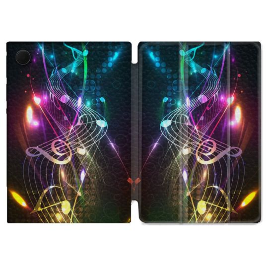 Housse Smart Cover Pour Samsung Galaxy Tab A9 Plus Musique Partition Multicolore