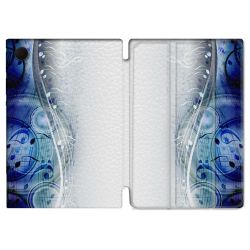 Housse Smart Cover Pour Samsung Galaxy Tab A9 Plus Musique Partition Vague