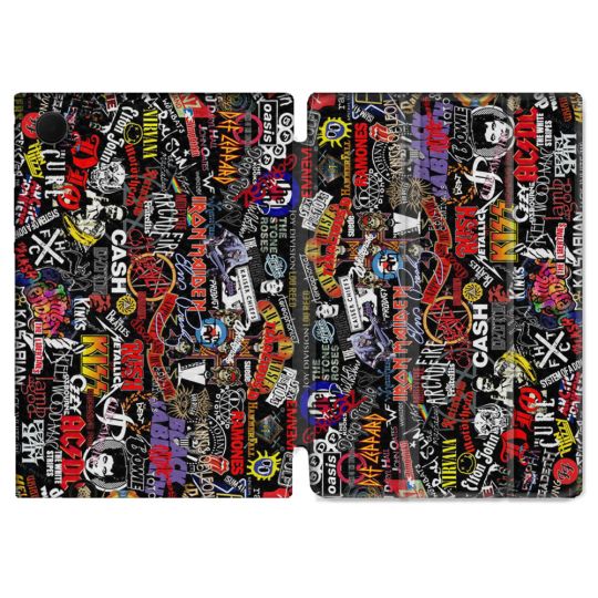 Housse Smart Cover Pour Samsung Galaxy Tab A9 Plus Musique Rock Groupe