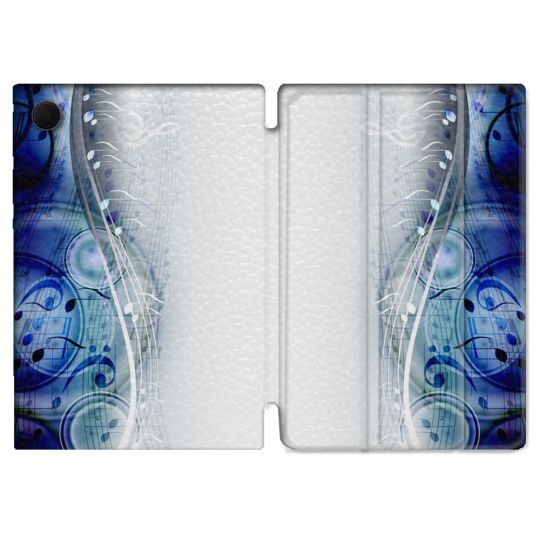 Housse Smart Cover Pour Samsung Galaxy Tab A9 Musique Partition Vague