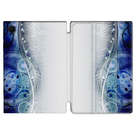 Housse Smart Cover Pour Samsung Galaxy Tab A9 Musique Partition Vague