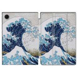 Housse Smart Cover Pour Samsung Galaxy Tab A9 Peinture La Grande Vague