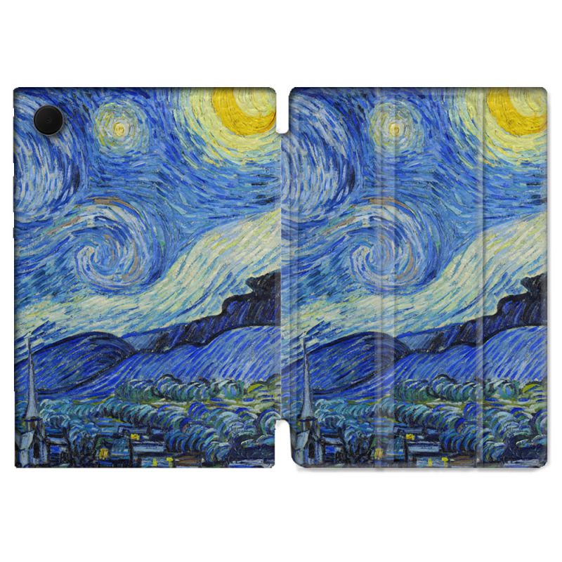 Housse Smart Cover Pour Samsung Galaxy Tab A9 Peinture La nuit étoilée