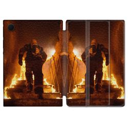 Housse Smart Cover Pour Samsung Galaxy Tab A9 Pompier Escalier