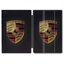 Housse Smart Cover Pour Samsung Galaxy Tab A9 Porsche Carbone