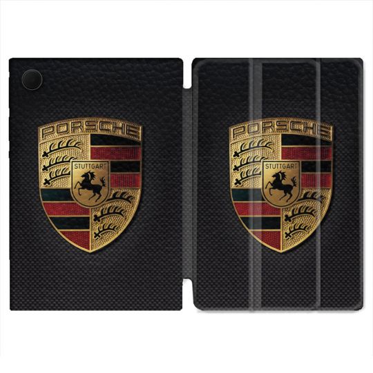 Housse Smart Cover Pour Samsung Galaxy Tab A9 Porsche Carbone