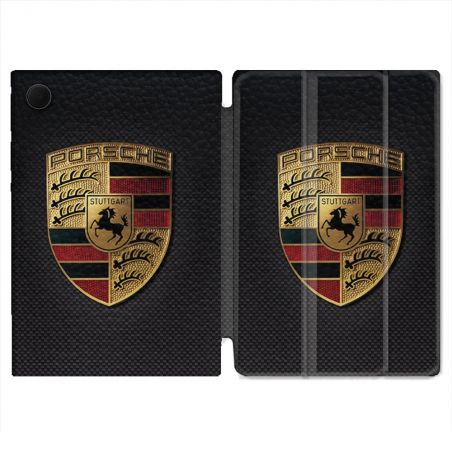 Housse Smart Cover Pour Samsung Galaxy Tab A9 Porsche Carbone