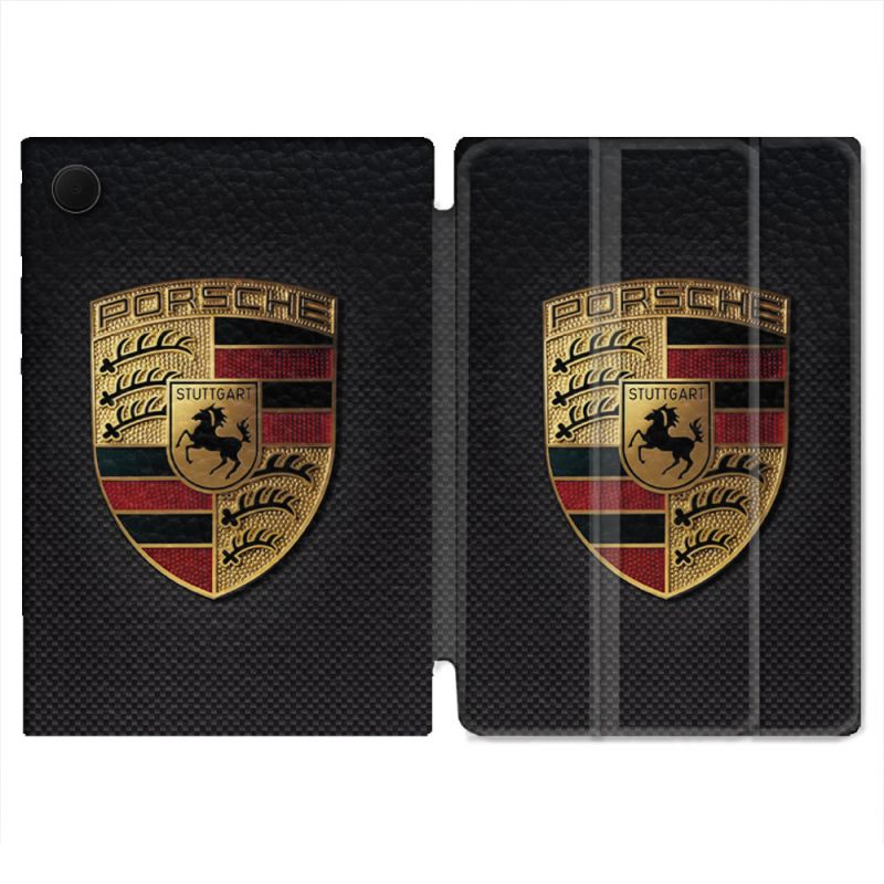 Housse Smart Cover Pour Samsung Galaxy Tab A9 Porsche Carbone