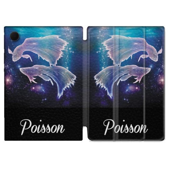 Housse Smart Cover Pour Samsung Galaxy Tab A9 Plus Signe Zodiaque 2 Poisson