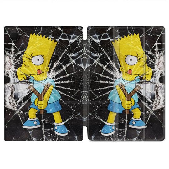 Housse Smart Cover Pour Samsung Galaxy Tab A9 Plus Simpson Bart