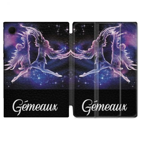 Housse Smart Cover Pour Samsung Galaxy Tab A9 Signe Zodiaque 2 Gémeaux