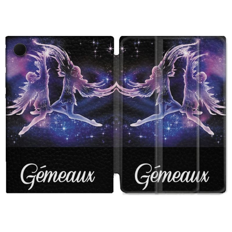 Housse Smart Cover Pour Samsung Galaxy Tab A9 Signe Zodiaque 2 Gémeaux