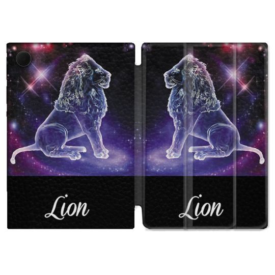 Housse Smart Cover Pour Samsung Galaxy Tab A9 Signe Zodiaque 2 Lion