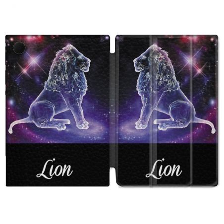 Housse Smart Cover Pour Samsung Galaxy Tab A9 Signe Zodiaque 2 Lion