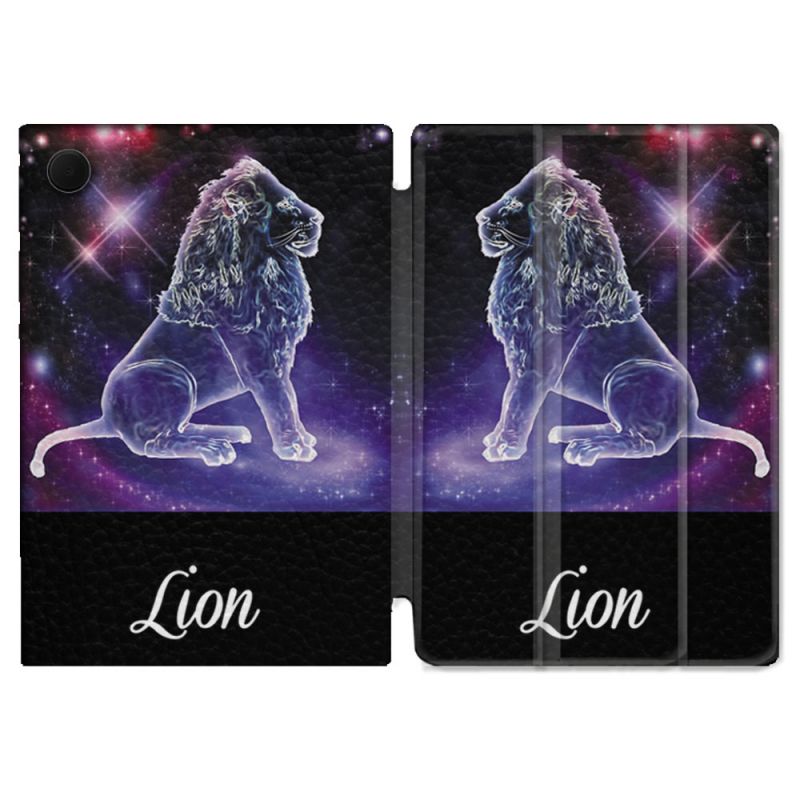Housse Smart Cover Pour Samsung Galaxy Tab A9 Signe Zodiaque 2 Lion